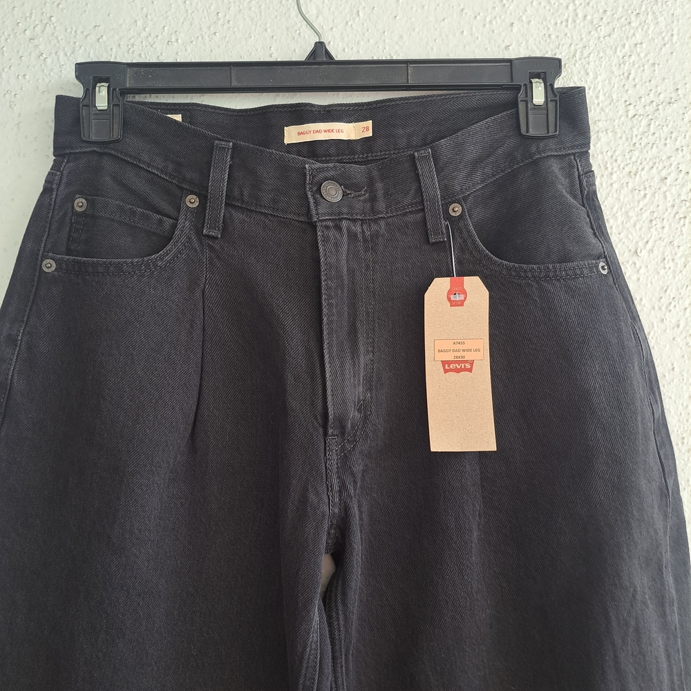 😃NWT LEVI'S BAGGY DAD WIDE LEG DENIM JEANS - Picture 5 of 12